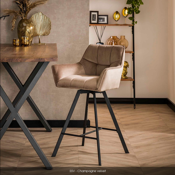 Tabouret SPIN Or (2)