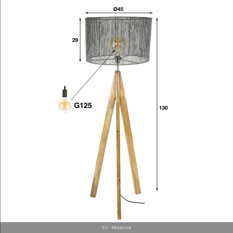 Lampadaire Tripod WOOD (1)
