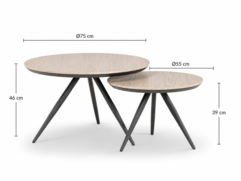 SET DE TABLES HAYLEY LAMULUX MISTY OAK (2)
