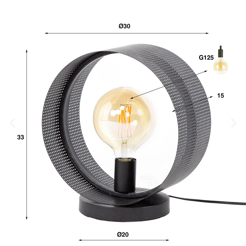 LAMPE DE TABLE 1L RING MESH MEUBLES VRIJENS (1)