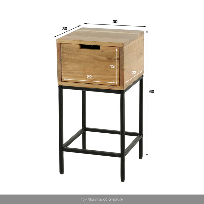 Table de Chevet XS Flat - Meubles VRIJENS (4)