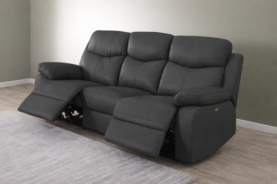 CANAPE 3 PLACES VICTORIA GRIS ANTHRACITE