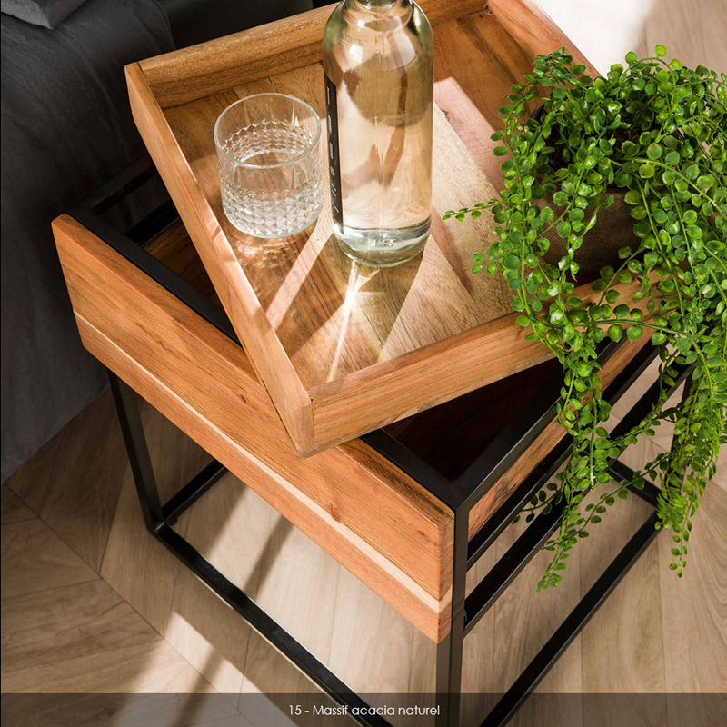 Chevet 1 Tiroir TRAY - Meubles Vrijens (5)