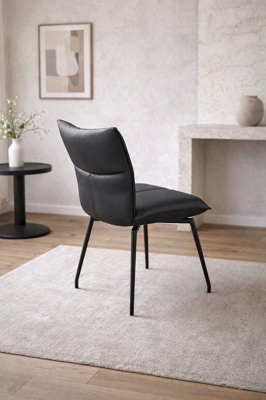 CHAISES MONET CUIR NOIR MEUBLES VRIJENS (1)