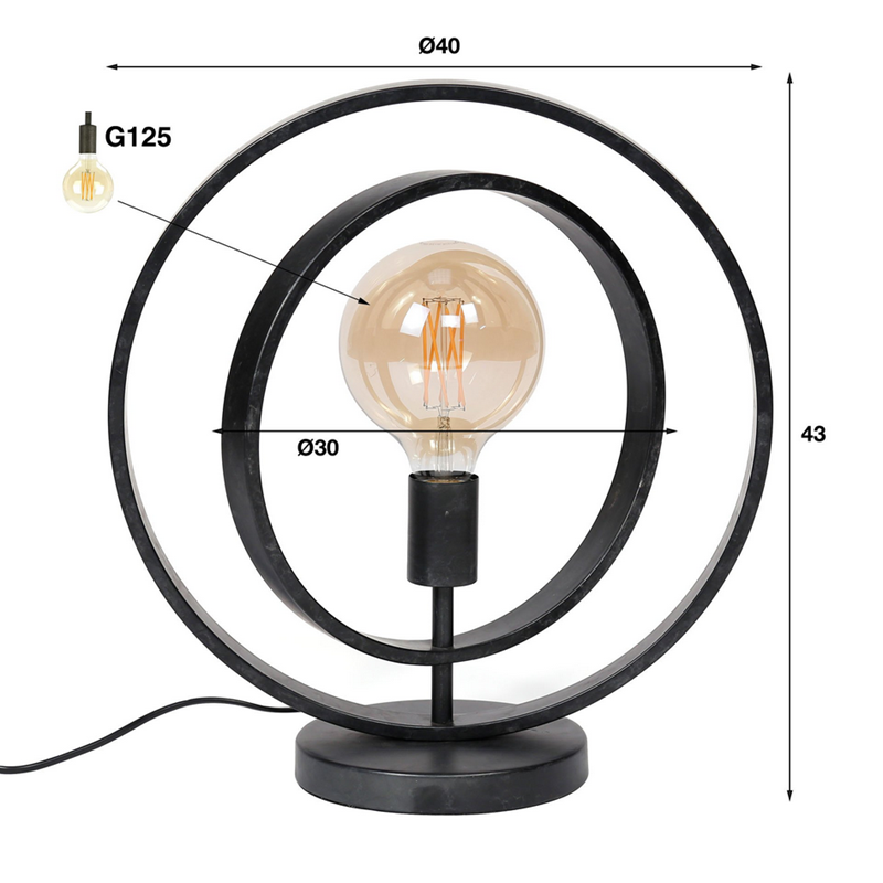 LAMPE DE TABLE TURN AROUND CHARCOAL MEUBLES VRIJENS (3)
