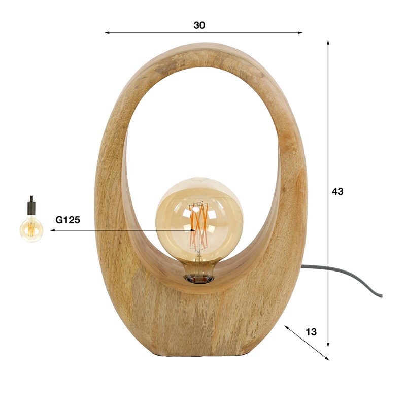 LAMPE DE TABLE 1L ARCH WOOD 7322 MEUBLES VRIJENS (1)