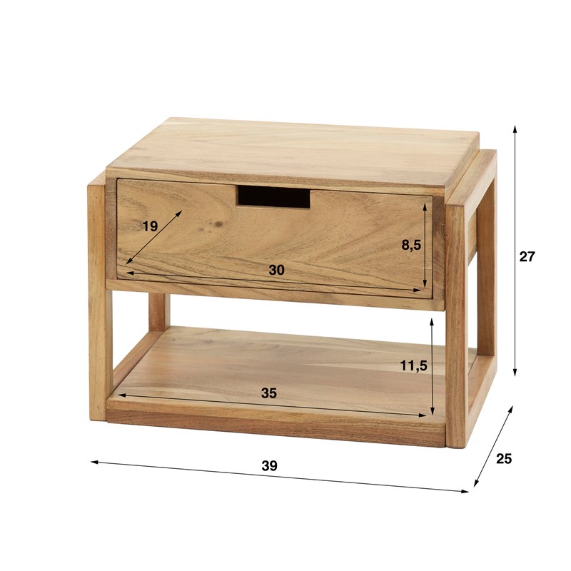 TABLE DE NUIT SCOPE MEUBLES VRIJENS (1)