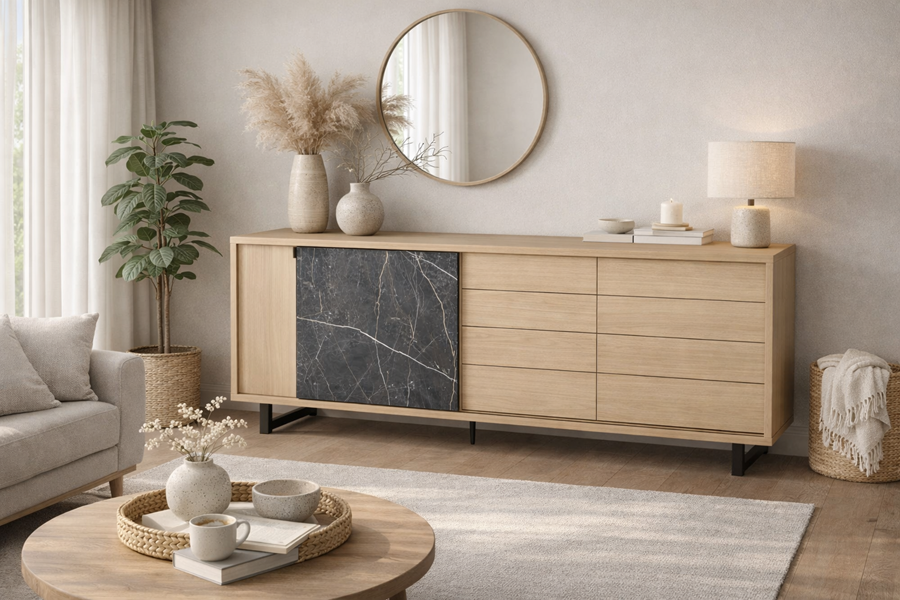 BAHUT 3 PORTES TOSCANO MEUBLES VRIJENS