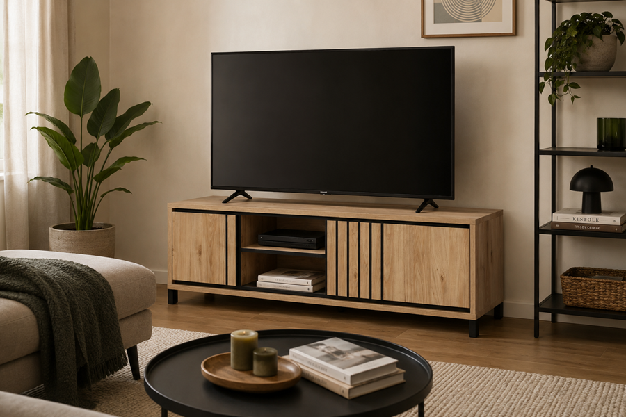 MEUBLE T.V. TRAVIS 3 PORTES MEUBLES VRIJENS