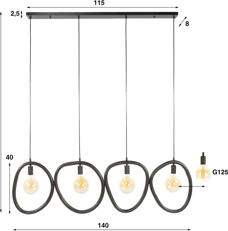 LUSTRE 4L PEBBLE Meubles Vrijens (2)