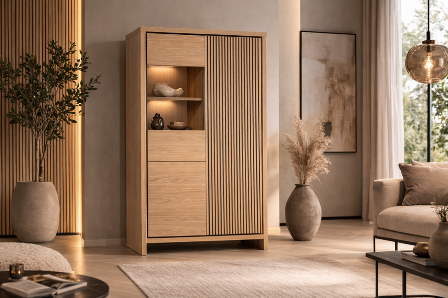 VITRINE 3 PORTES LEVANZO MEUBLES VRIJENS