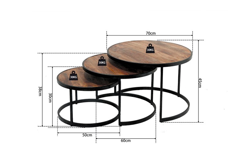 Set de Tables LENNOX 3910-1 Meubles VRIJENS (1)
