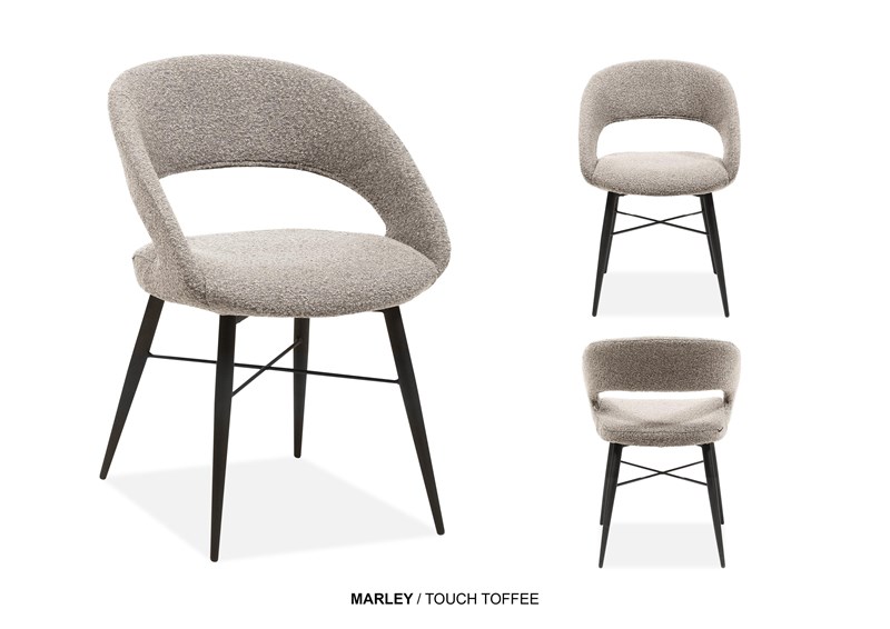3 chaises marley touch toffee